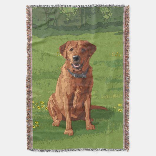 Fox Red Yellow Labrador Retriever Dog Deken (Voorkant Verticaal)