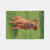 Fox Red Yellow Labrador Retriever Dog Fleece Deken (Voorkant (Horizontaal))