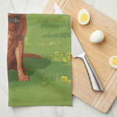 Fox Red Yellow Labrador Retriever Dog Theedoek (Quarter Fold)