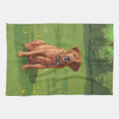 Fox Red Yellow Labrador Retriever Dog Theedoek (Horizontaal)