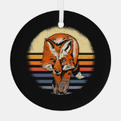 Fox Retro Glas Ornament (Achterkant)