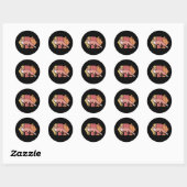 Fox Retro Ronde Sticker (Vel)