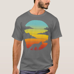 Fox Retro Sunset Vintage 60s 70s voor Mannen Women T-shirt