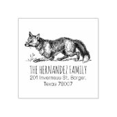  fox Return-adresfamilie Rubberstempel (Afrduk)