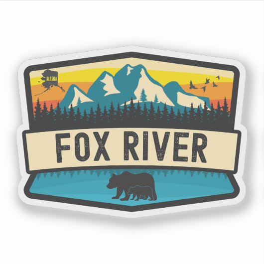Fox River, Alaska Sticker (Voorkant)