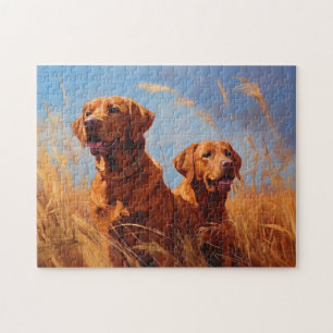 Fox rode labrador retrievers legpuzzel
