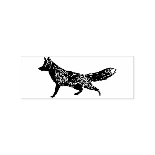Fox Rubber Stamp Rubberstempel (Afrduk)