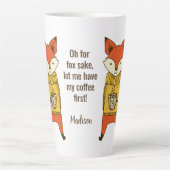 Fox Sake, aangepaste naam en tekstlatte mok (Voorkant)