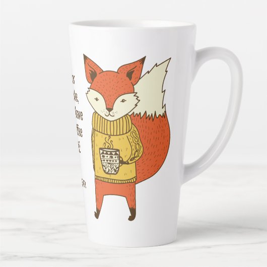 Fox Sake, aangepaste naam en tekstlatte mok (Rechts)