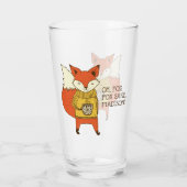 Fox Sake verre de texte personnalisé (Dos)