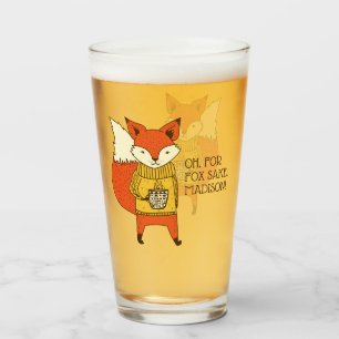 Fox Sake verre de texte personnalisé