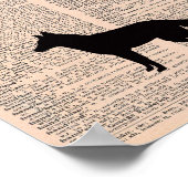 Fox Silhouette  Dictionary Nursery Wall Art Poster (Hoek)