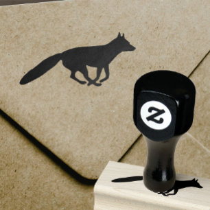 Fox Silhouette draaien Rubberstempel