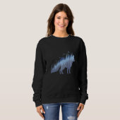 Fox silhouette fox forest hunter 2 trui (Voorkant volledig)