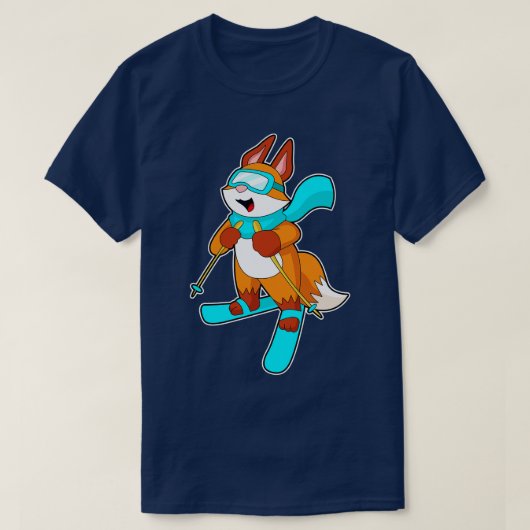 Fox Skier Ski T-shirt (Design voorkant)