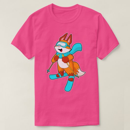 Fox Skier Ski T-shirt (Design voorkant)