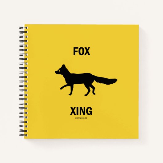 Fox snijdende grafische laptop notitieboek (Voorkant)