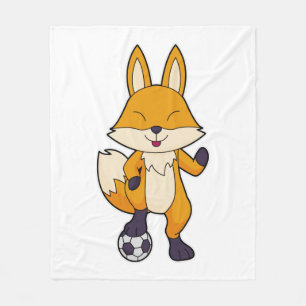 Fox Soccer player Soccer Fleece Deken