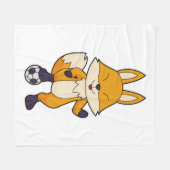 Fox Soccer player Soccer Fleece Deken (Voorkant (Horizontaal))