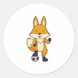 Fox Soccer player Soccer Ronde Sticker