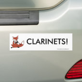 Fox Speelt het Clarinet Bumpersticker (Op auto)