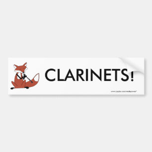 Fox Speelt het Clarinet Bumpersticker
