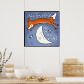 Fox sprong over de maan poster (Keuken)
