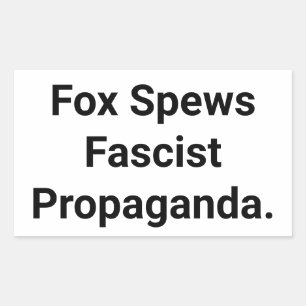 Fox spuwt fascistische propaganda Hankamer Artjunk Rechthoekige Sticker