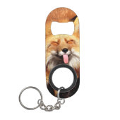 Fox Sticking Het is Tongue Mini Flessenopener (Voorkant)