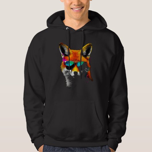 Fox Sunglasses  Animal Fox 1 Hoodie (Voorkant)
