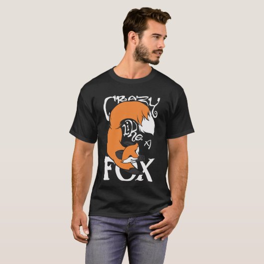 Fox T Shirt gek als een vos (Voorkant volledig)