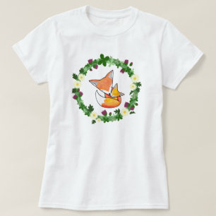 Fox T-shirt Red Fox mam Cute Fox Graphic T-shirt