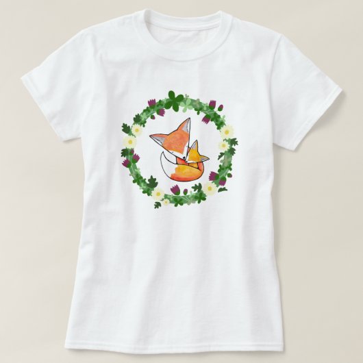 Fox T-shirt Red Fox mam Cute Fox Graphic T-shirt (Design voorkant)