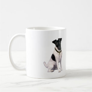 Fox Terrier (A) - glad - zwart-wit Koffiemok