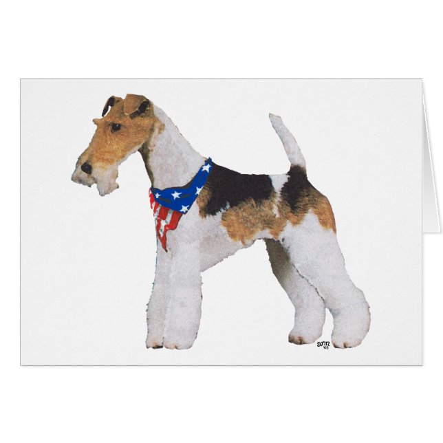 Fox-Terrier à poil dur patriotique (Devant horizontal)