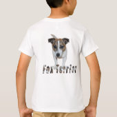 Fox Terrier Avec Logo, Garçons T-shirt Blanc (Dos)