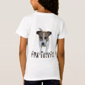 Fox Terrier Avec Logo, T-shirt Blanc Filles (Dos)