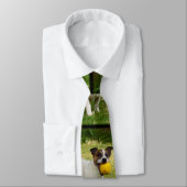 Fox Terrier Avec Son Bal Jaune, Mens Cravate Silen (Attaché)
