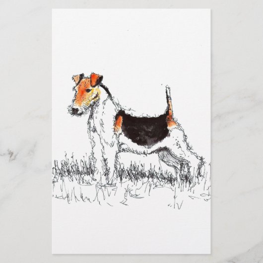Fox Terrier Briefpapier (Voorkant)