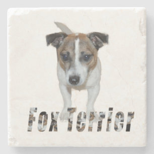 Fox Terrier en Fox Terrier Logo, Stenen Onderzetter