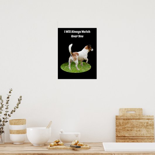 Fox Terrier en service de garde, affiche (Cuisine)