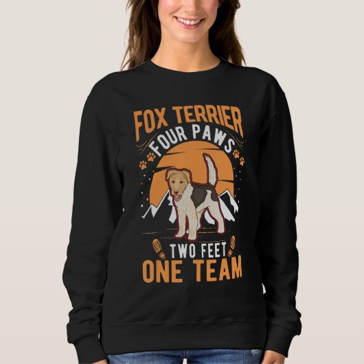 Fox Terrier four paws two feet one team Fox Terrie Trui (Voorkant)