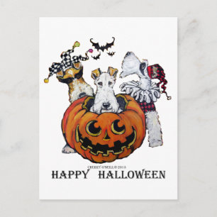 Fox Terrier Halloween Briefkaart