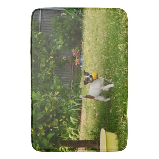 Fox Terrier Happy Days, Memory Foam Bathmat Badmat (Voorkant Verticaal)