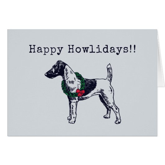 Fox Terrier Holiday Card (Voorkant Horizontaal)