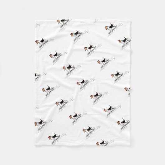 Fox Terrier is trots Fleece Deken (Voorkant)