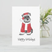 Fox Terrier-kerstkaart (Staand voorkant)