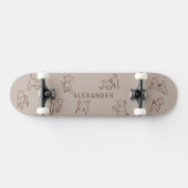 Fox Terrier Personalized Name Skateboard (Horz)