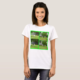 Fox Terrier, Photo Collage, Dames_White_T-shirt T-shirt