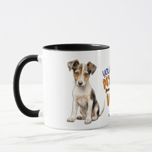 Fox Terrier Puppy Je maakt mijn staart wag Mok (Links)